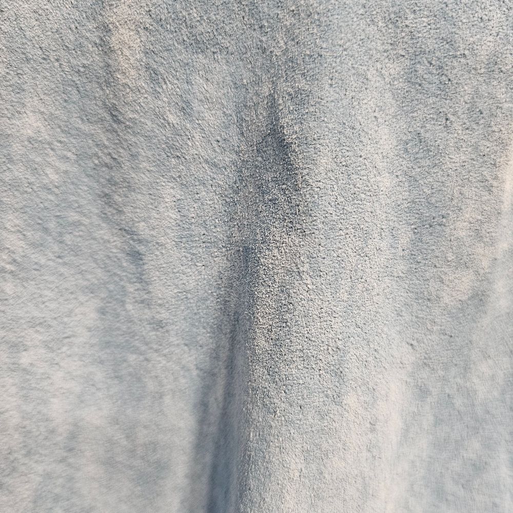 Y2k Women's Sky Blue Button Down 100% Suede Leather Shirt. Preowned Obviosly . - Picture 6 of 15
